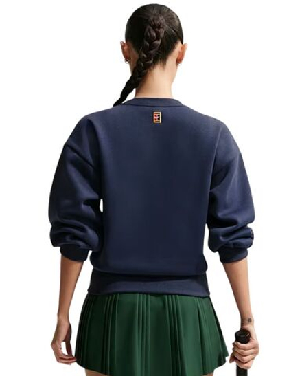 Женская теннисная куртка Nike Court Collection Crew-Neck - midnight navy/sail