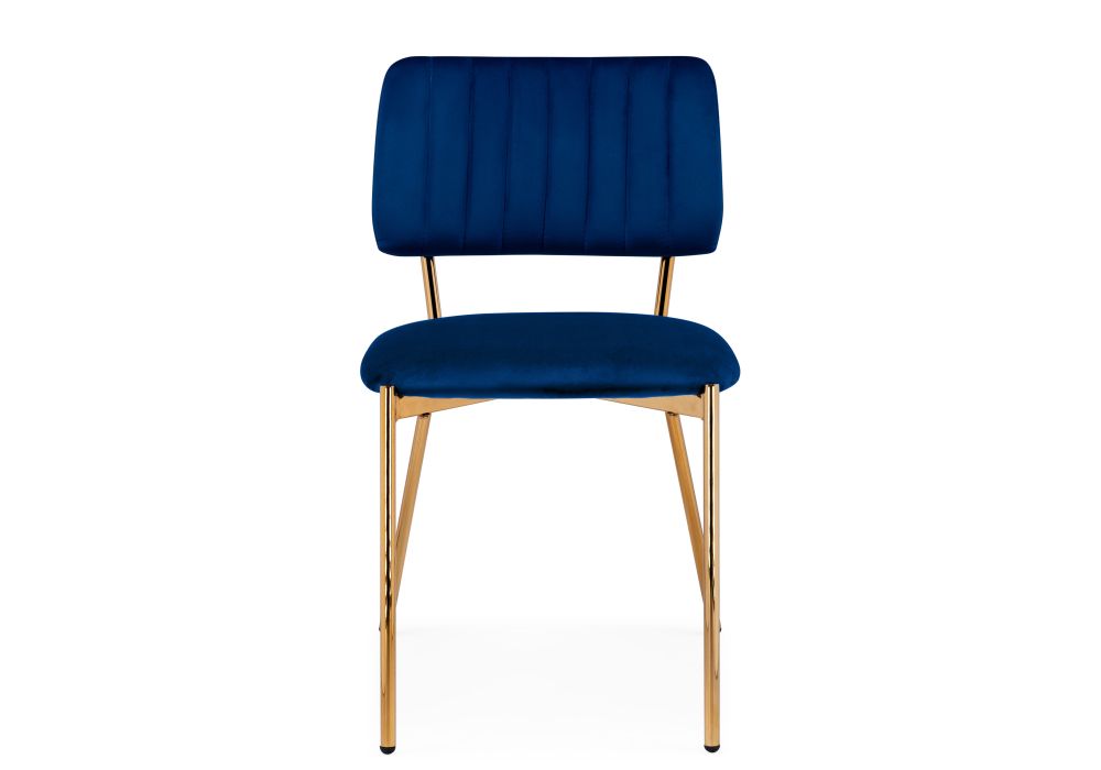 Стул на металлокаркасе Armond dark blue / gold
