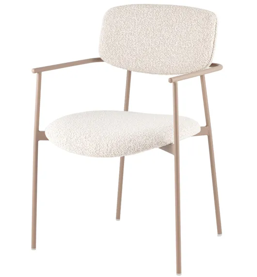 Стул с подлокотниками Talio, бежевый, бежевые ножки