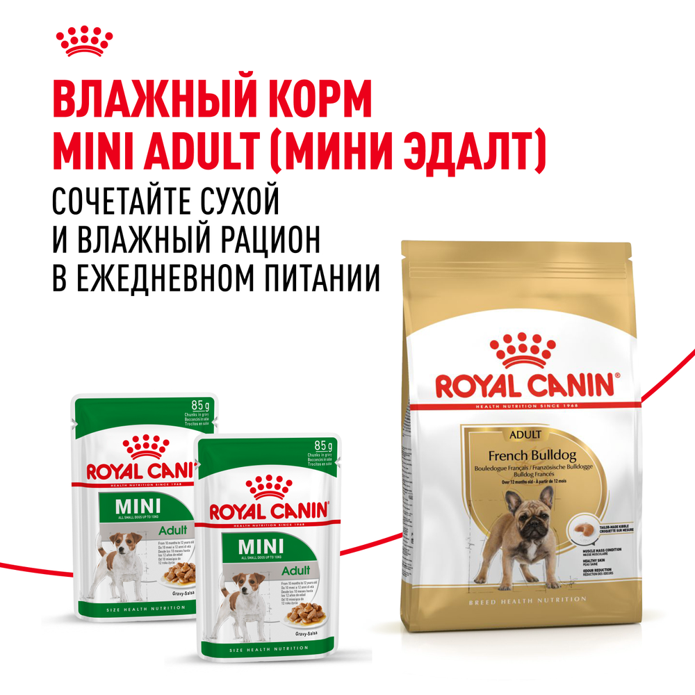 Royal Canin French Bulldog Adult (Французский Бульдог Эдалт) Корм сухой для собак от 12 месяцев породы Французский Бульдог 9кг