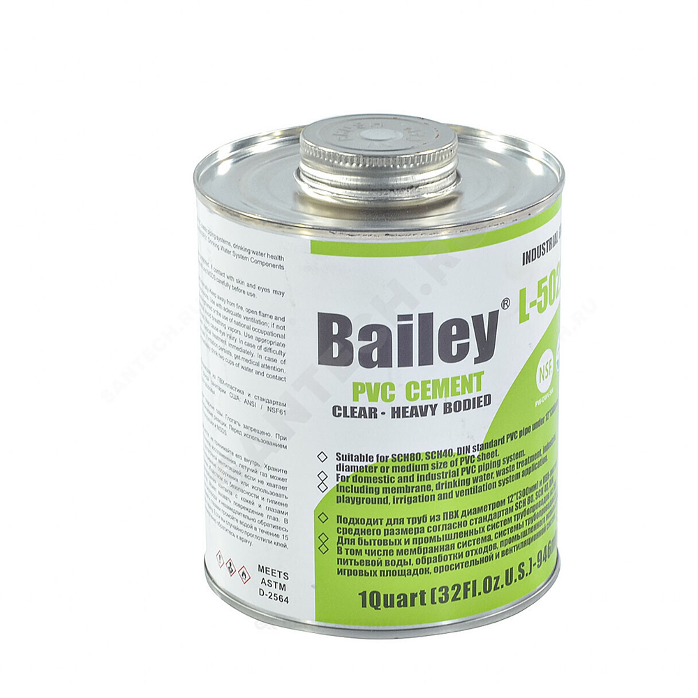 Клей для труб ПВХ 946мл Bailey L-5023