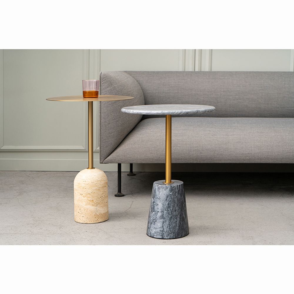 Столик кофейный Gryd, Ø40 см, золотистый