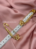 Брошь булавка Верс. золотой хребет медузы