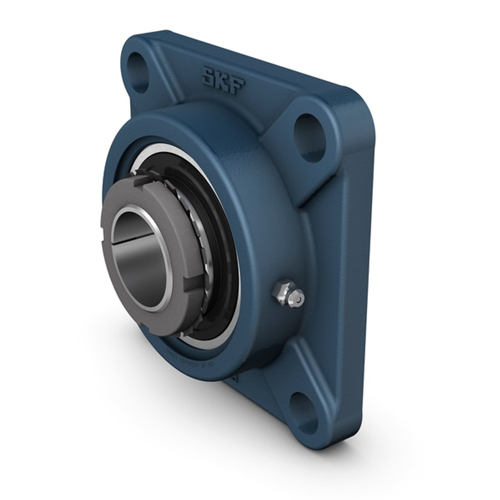 Square flanged ball bearing unit for adapter sleeve locking, cast iron housing, JIS FYJ 45 KF