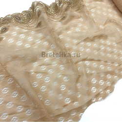 Кружево эластичное бежевое 23,5 см