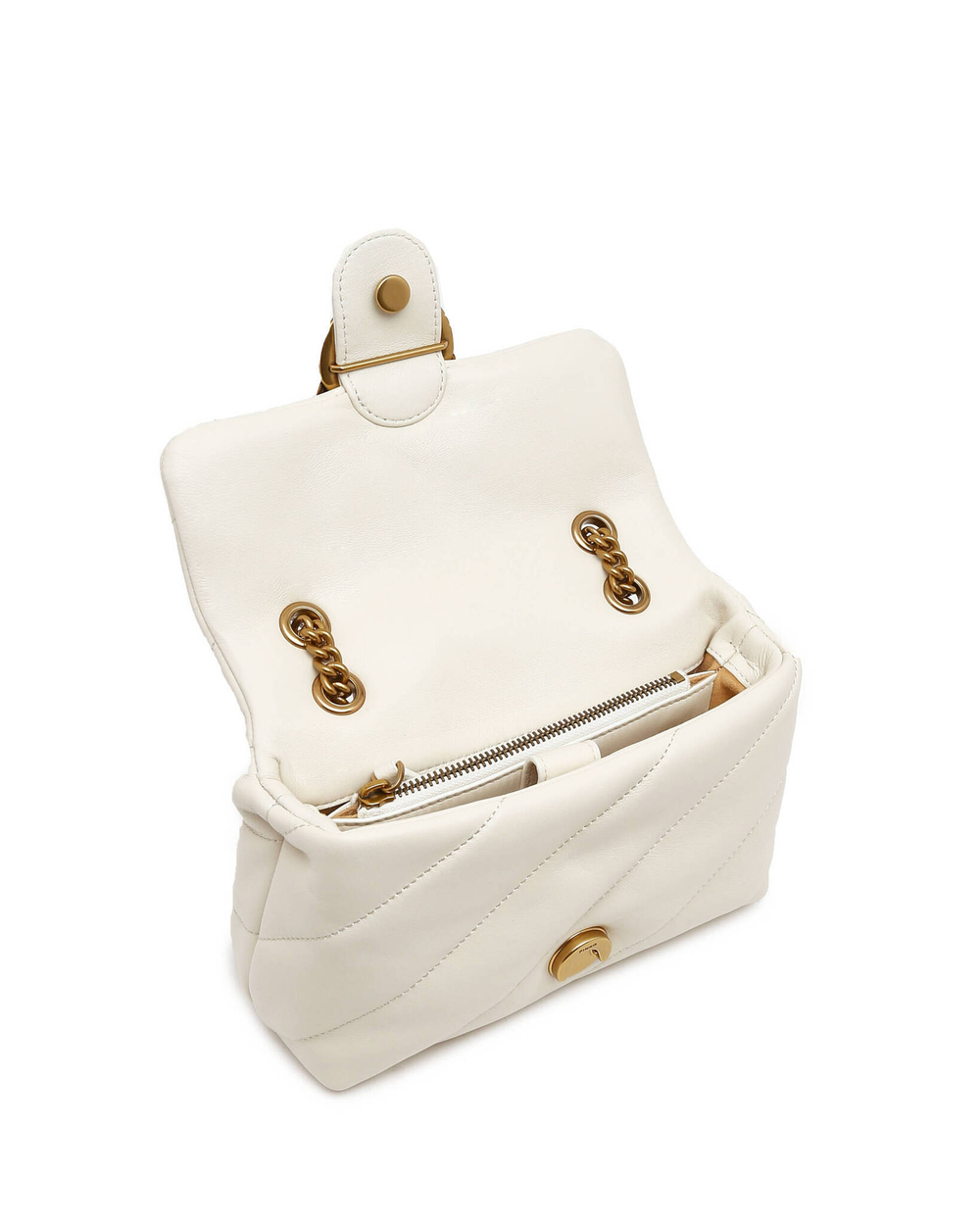 кожаная сумка через плечо love mini puff cl pltt Pinko - белый(100039 A0F2)