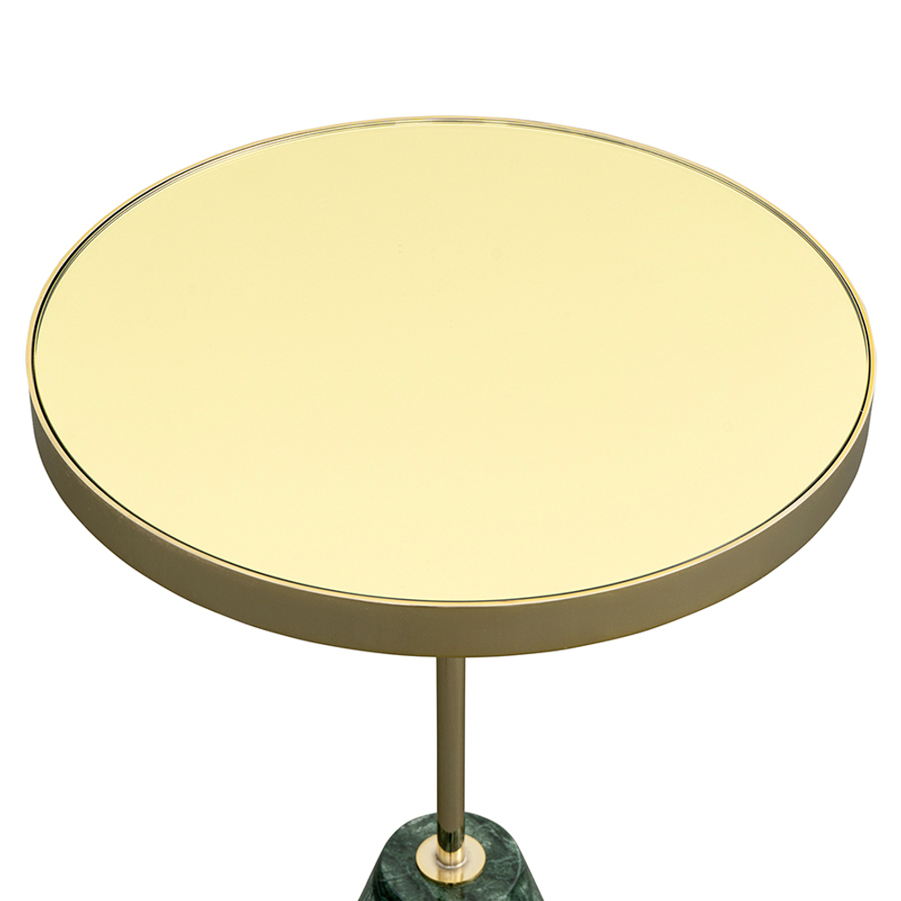 Столик кофейный Bergenson Bjorn Kaya, 40,8 см, золотистый/зеленый