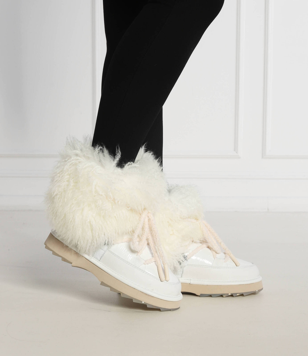 Кожаные угги blurred glossy EMU Australia - белый(W12812)