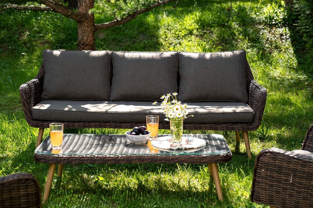 "Прованс" лаунж-зона плетеная из искусственного ротанга, цвет коричневый