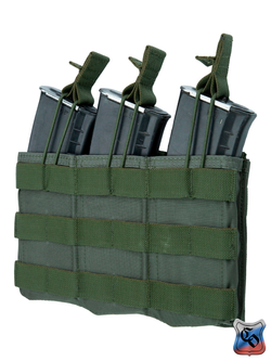 Подсумок SSO АКМ 3 MOLLE без клапана. Олива