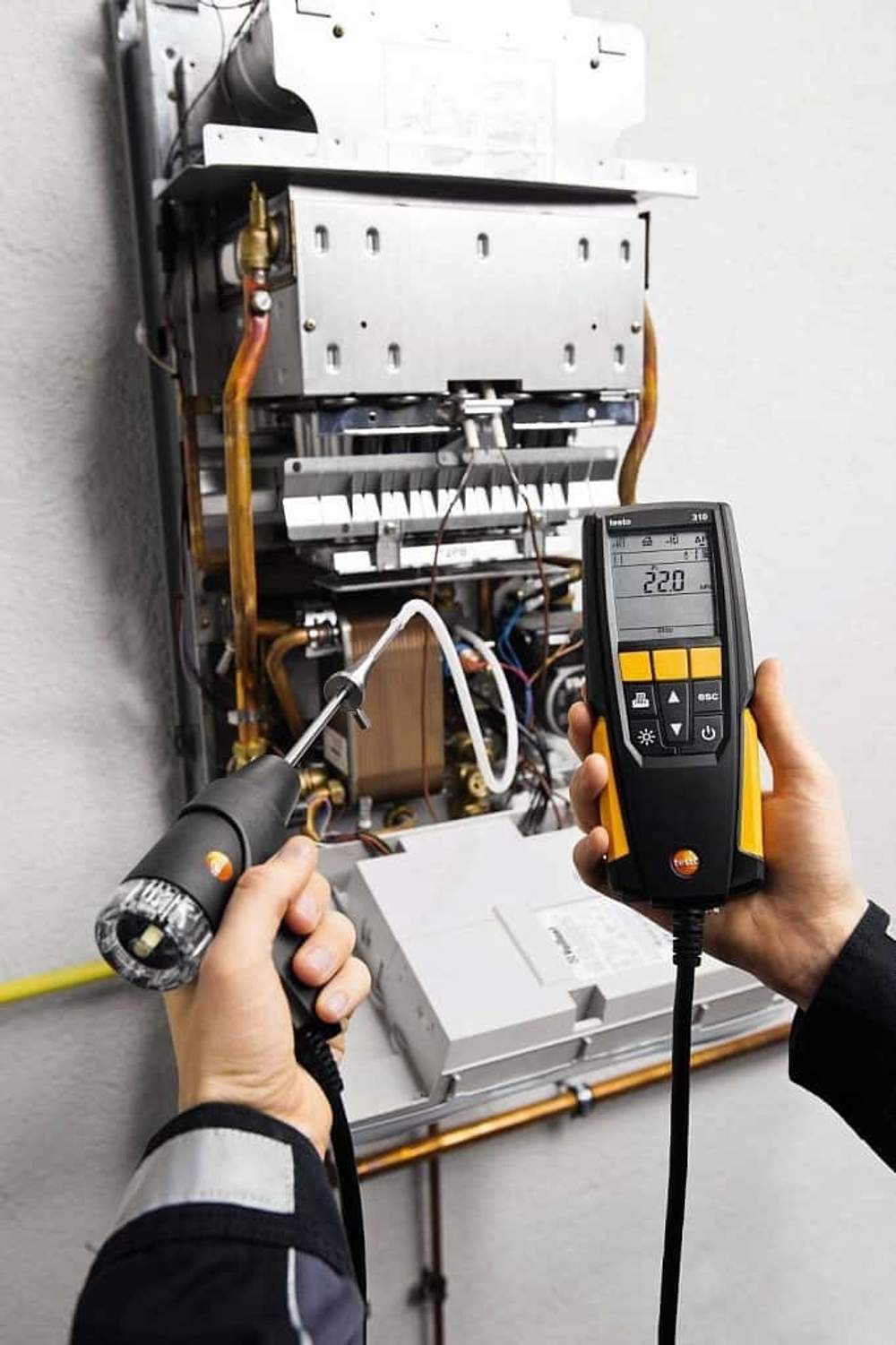 Testo 310 комплекте c ИК принтером с несъемным зондом отбора пробы L = 180 мм, ИК-принтером, в кейсе