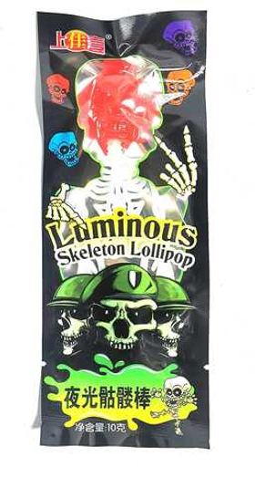 Леденец  Скелетон светящийся 10г