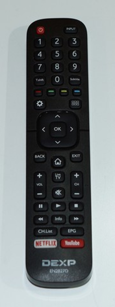 EN2B27D пульт ДУ телевизора DEXP H32C8000H, F40C8000H, F43C8000H, F49C8000H, F55C8000H