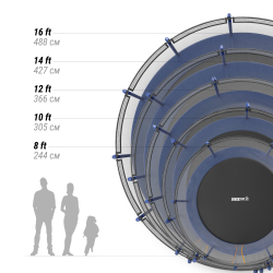 Батут UNIX Line SUPREME BASIC 14 ft (Blue)
