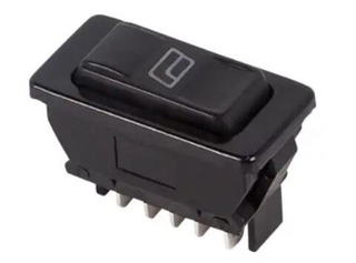 Клавиша стеклоподъемника 12V 20А (5с) (ON)-OFF-(ON) черный с подсветкой (ASW-02D) REXANT 364420