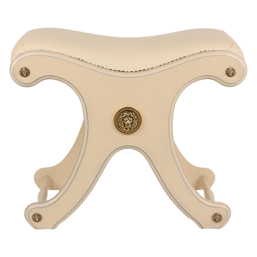 Скамья Сорренто Айвори Пломбир Латунь