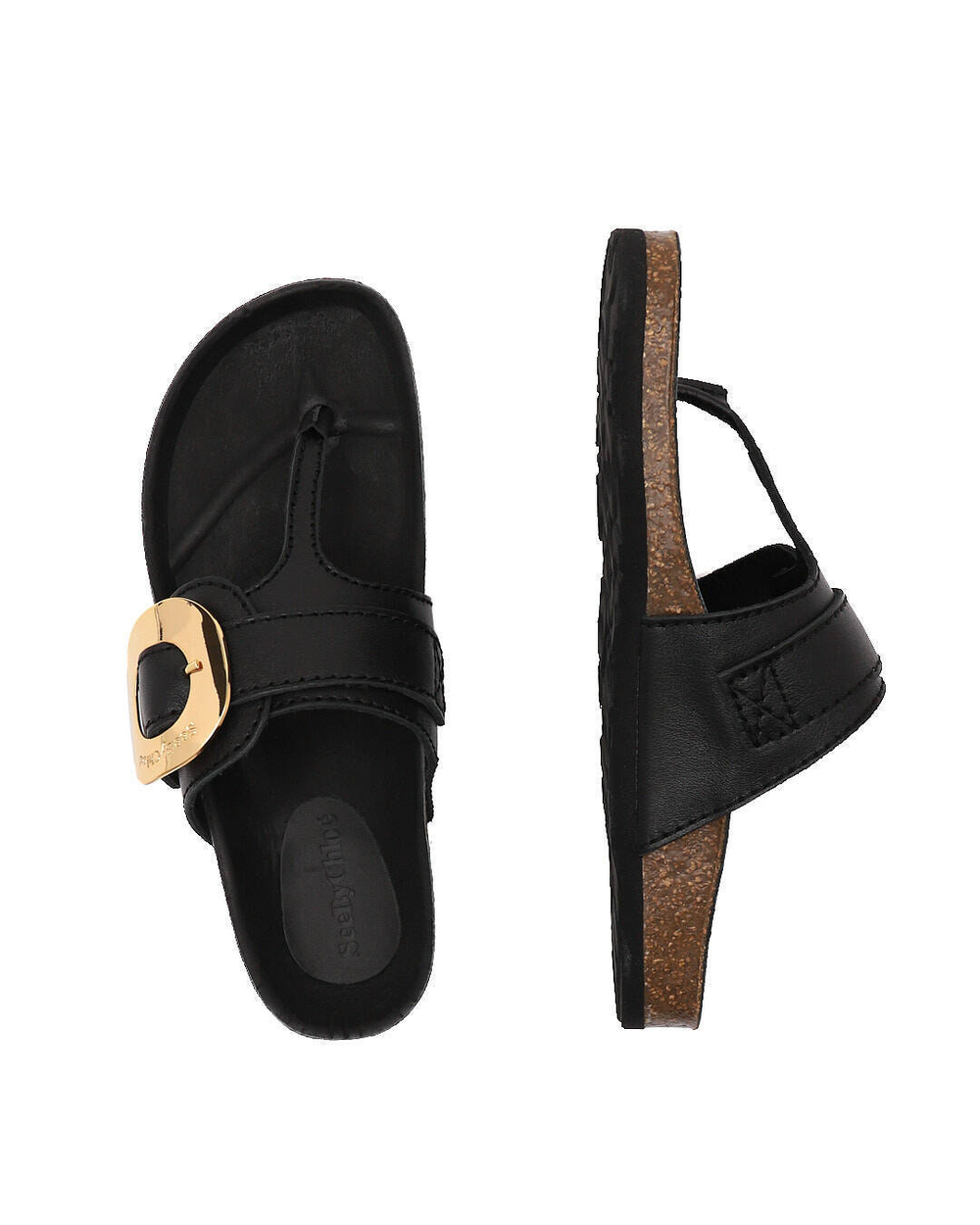 Кожаные вьетнамки See By Chlo\u00e9 - черный(SB40017A 17028)
