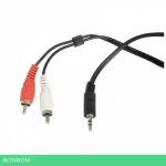 Кабель Ningbo 2xRCA (m) - 3.5mm Jack (m) 5м черный (JAAC010-5)