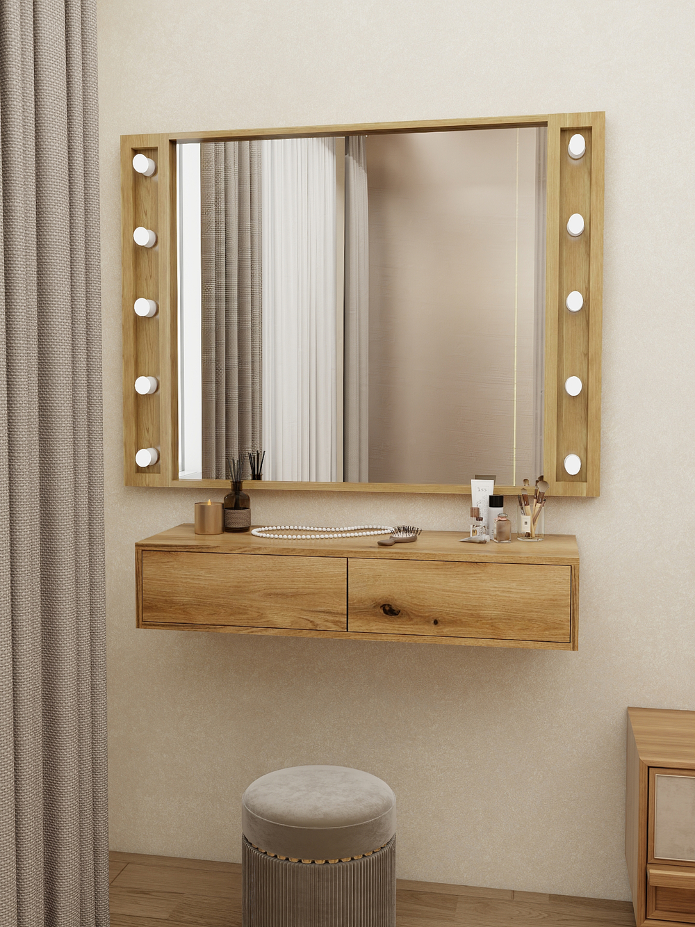 Тумба подвесная без перегородки _Дуб