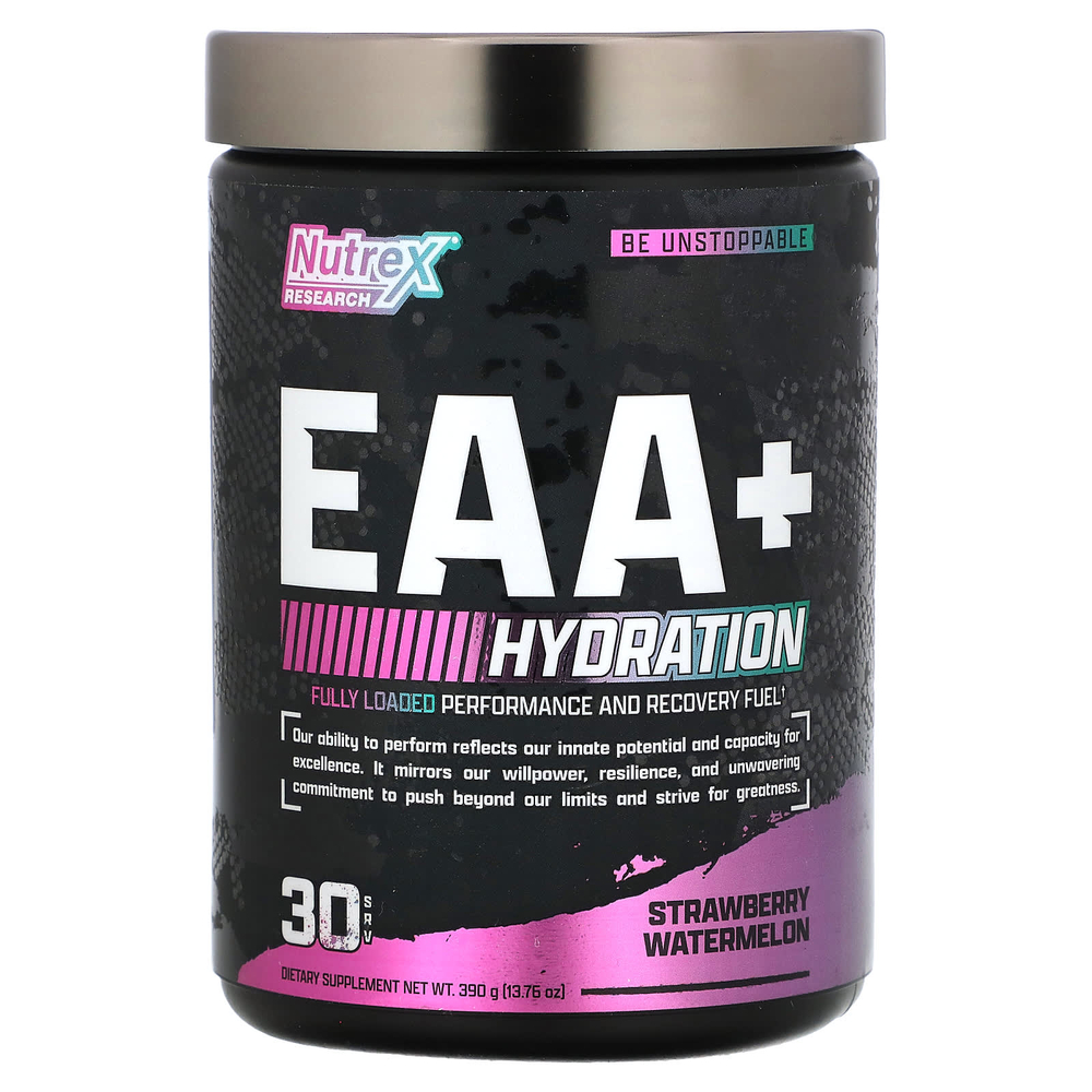 Nutrex Research, EAA+ Hydration, клубника и арбуз, 390 г (13,76 унции)