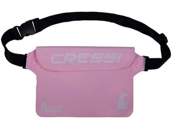 Сумка поясная Cressi герметичная Kangaroo Dry Pouch светло-розовая