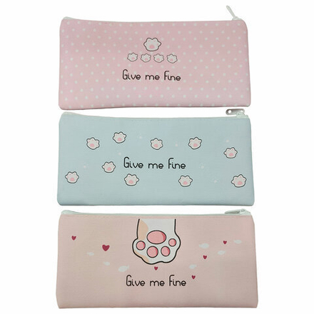 Пенал-конверт ПИФАГОР, 1 отделение, ПВХ, ассорти "Pawesome", 22х10 см, 273825