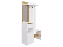 Прихожая ПР-17 белый/крафт золотой