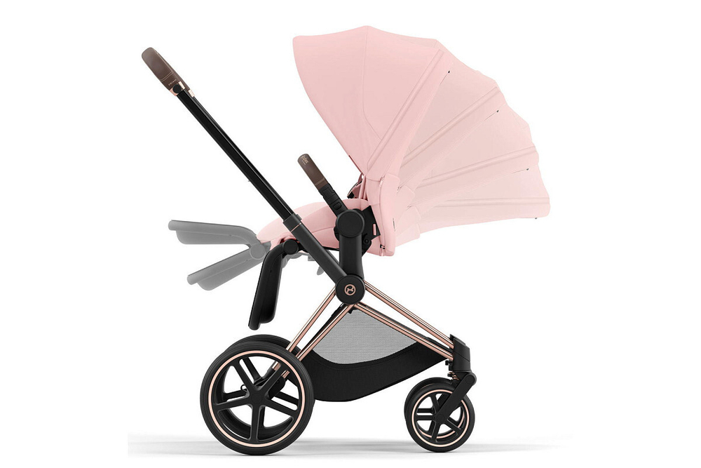 Коляска 2 в 1 Cybex Priam IV Peach Pink, шасси Rose Gold