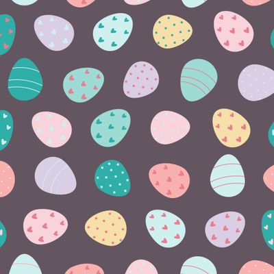 Пасхальный паттерн.Пасхальные яйца на темно фоне
