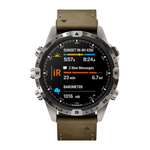 Спортивные часы Garmin MARQ Adventurer (Gen 2), гибридный ремешок, чёрный силиконовый ремешок Безель и корпус из титана, AMOLED-дисплей с куполообразным сапфировым стеклом. Ремешок из кожи и фторэластомера и силиконовый ремешок с классическими застёжками