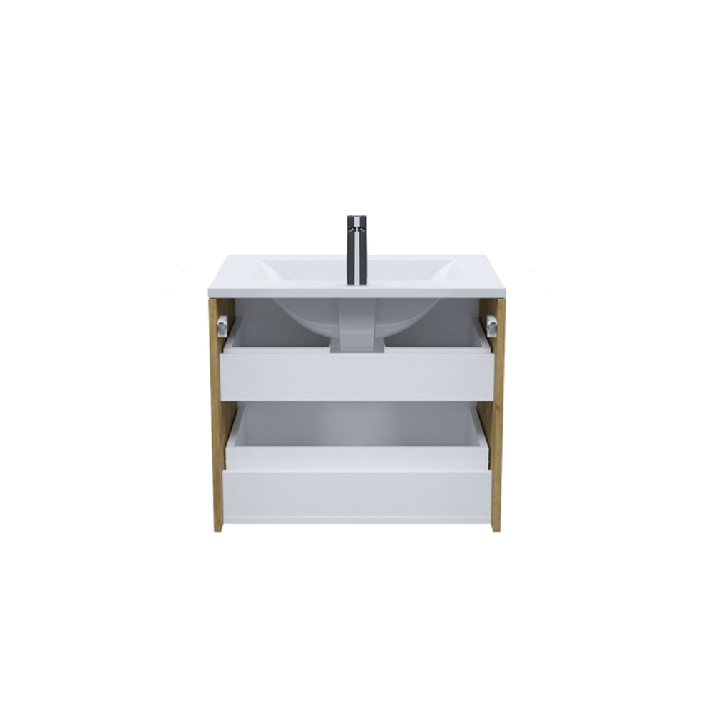 Тумба с умывальником IDDIS Bild, подвесная, 60 см, дуб светлый, BIL60V0i95K