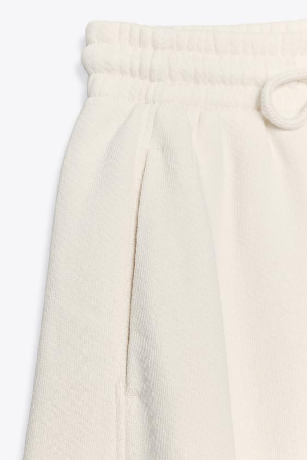 ZARA ШИРОКИЕ БРЮКИ В СТИЛЕ РУСТИК, ЭКРЮ