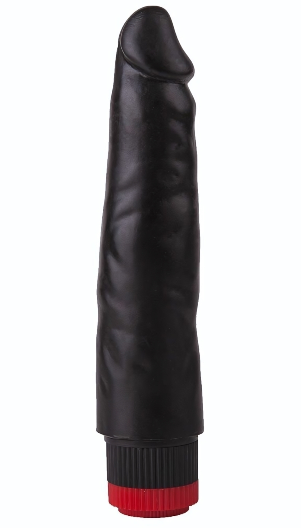 Реалистичный чёрный дилдо с вибрацией - 16,5 см. (Цвет: черный)