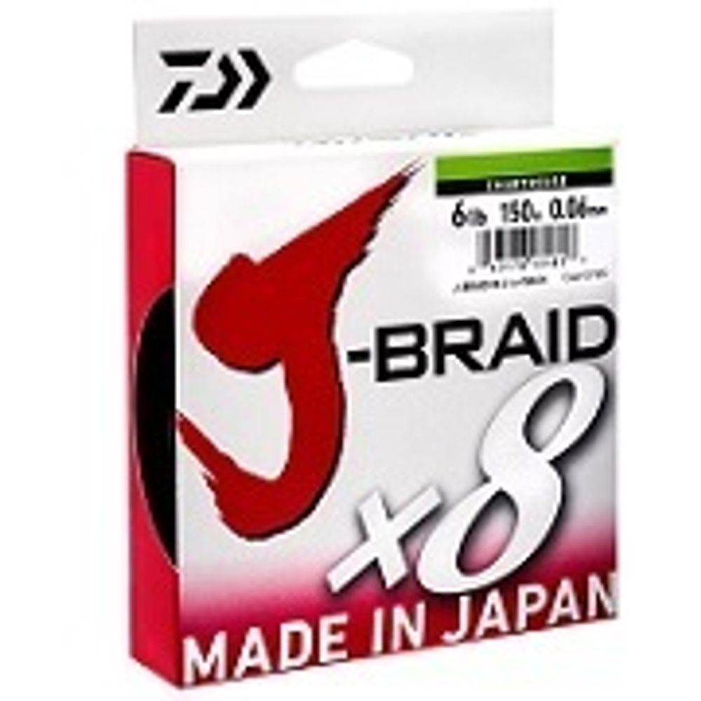 Шнур Daiwa J-Braid X8 150м  0.06мм 4.0кг Chartreuse 1шт 9lb