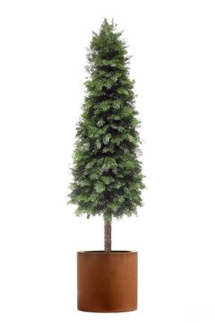 Комплект - Туя искусственная 150 см в кашпо TREEZ Effectory Corten Steel