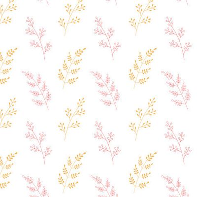 Нежный узор с веточками Field Plants Pattern