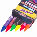 Восковые мелки утолщенные ЮНЛАНДИЯ "НЕОНЧИКИ", НАБОР 6 цветов, масляная основа, 228764