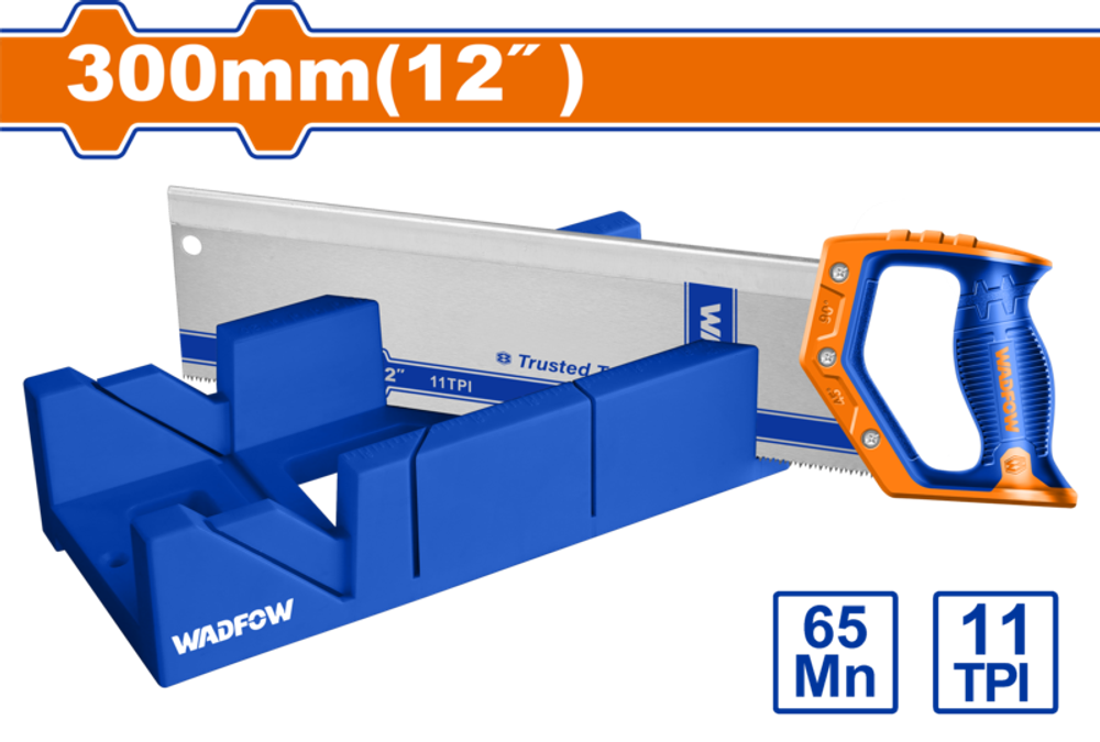 Ножовка со стуслом 300 мм 11TPI (12) WADFOW WHW2112