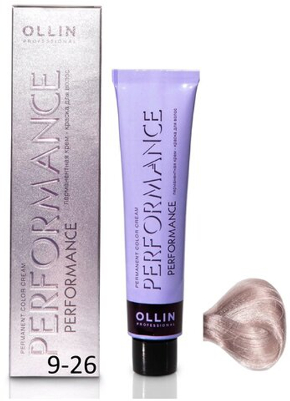 OLLIN PERFORMANCE 9/26 блондин розовый 60мл Перманентная крем-краска для волос
