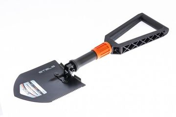 Лопата походная, 150х205х253-590 мм, пластик. рукоятка, складная в чехле Stels 61462