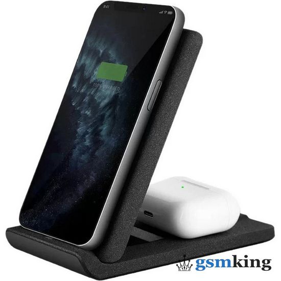 Uniq VERTEX Duo Slim Foldable Dual Wireless Charger 2-in-1 15W Gray