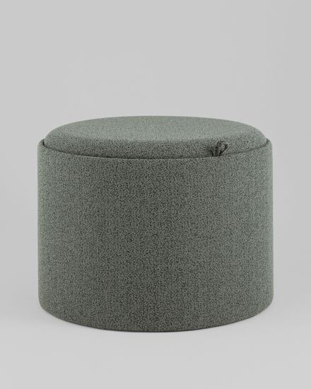 Пуф с ящиком Хюгге L букле темно-серый