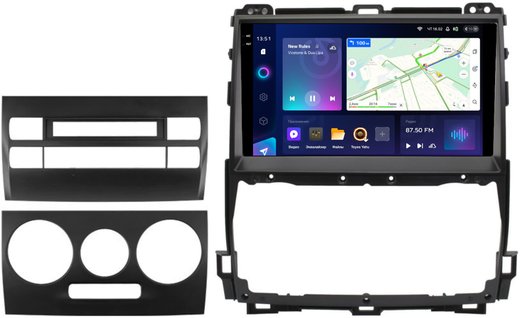 Магнитола для Toyota Land Cruiser Prado 120, Lexus GX470 (экран климата внизу, большая рамка) - Teyes CC3-2K QLed Android 10, ТОП процессор, SIM-слот, CarPlay