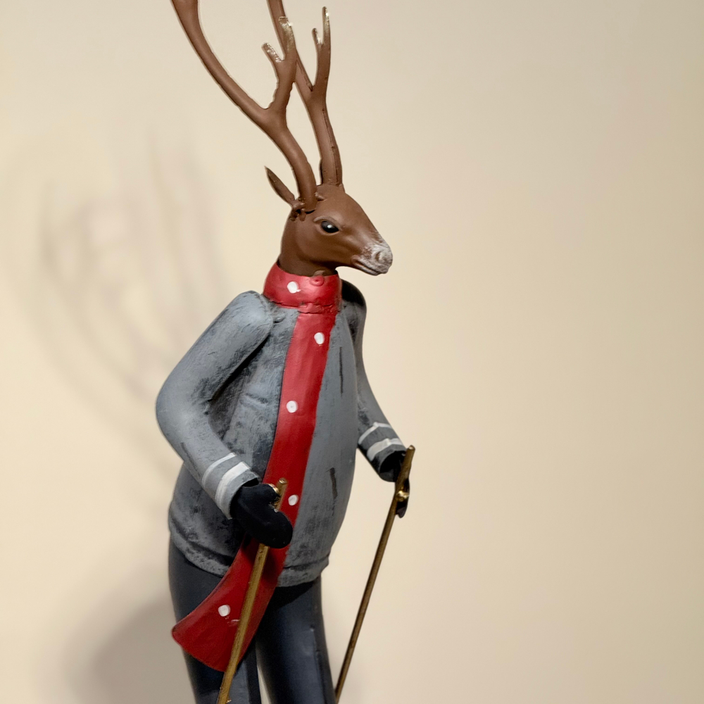 Декор Олень на лыжах