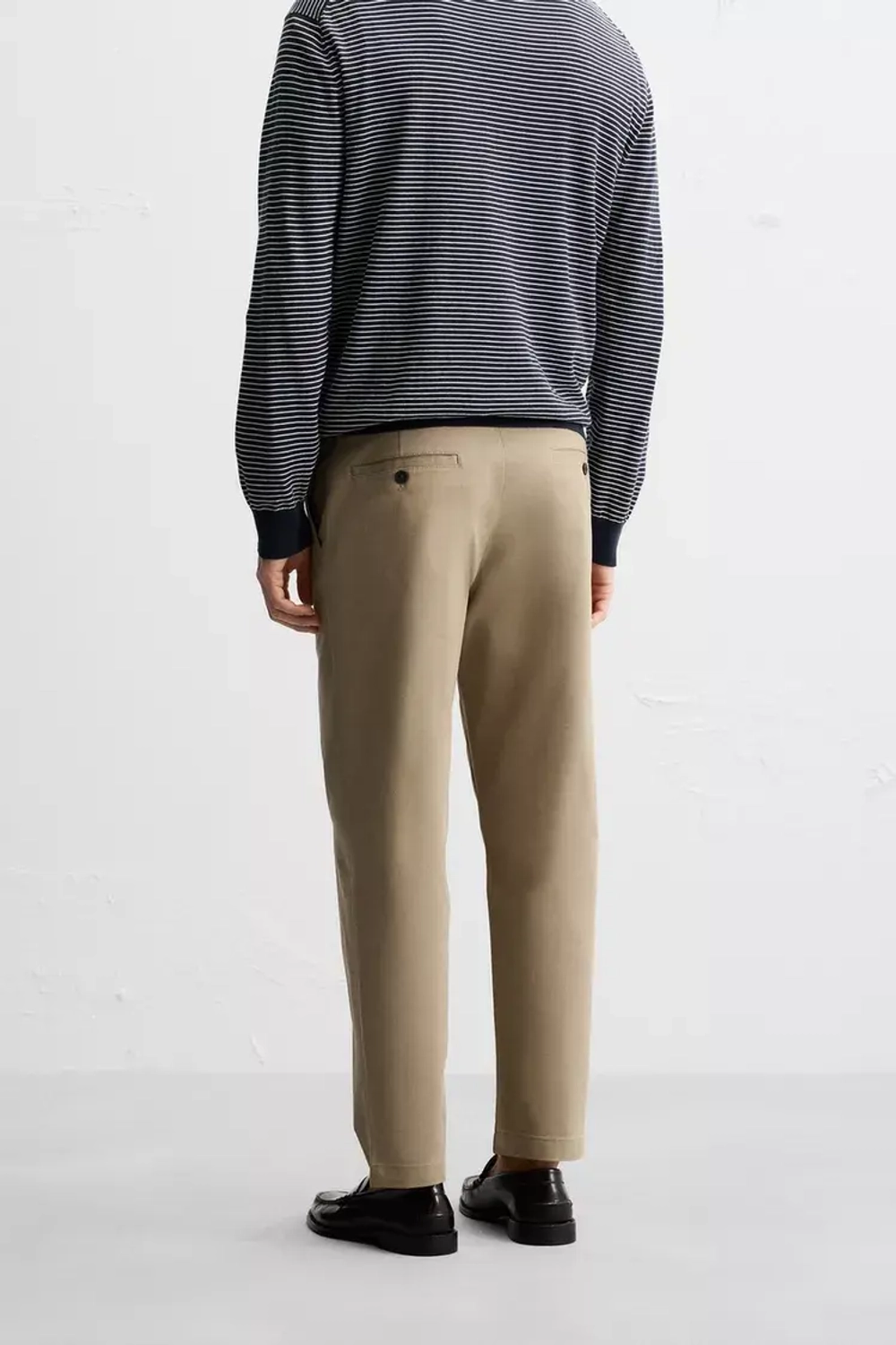 ZARA БРЮКИ ЧИНОС REGULAR-FIT, БЕЖЕВЫЙ