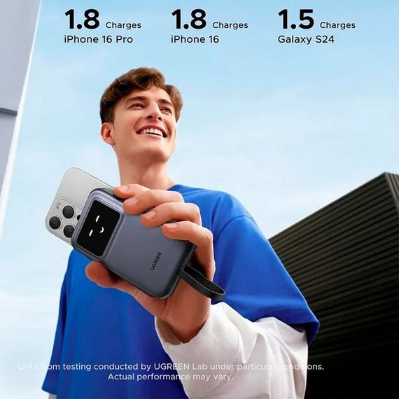 Внешний аккумулятор Ugreen PB511 UNO 10000mAh 30W (35603B) серый