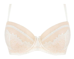 Пуш-ап бюстгальтер с ажуром на чашках (Размер: 75C) (Цвет: кремовый)