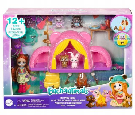 Кукла Enchantimals Mattel - Набор для похода с куклой и животными + аксессуары - Энчантималс HTW71