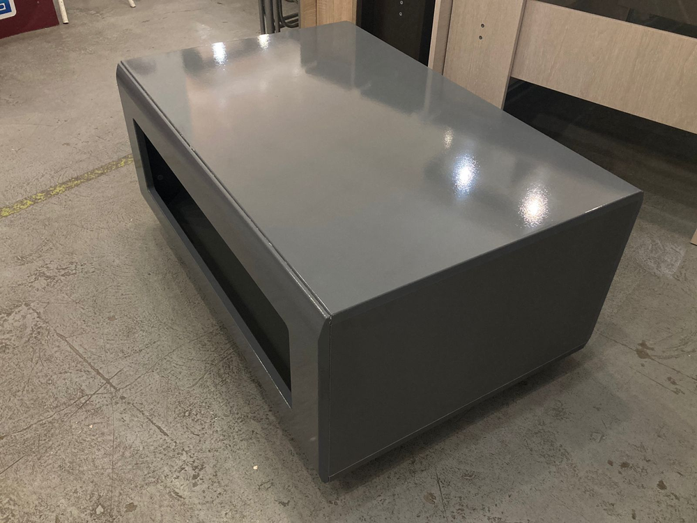 Стол журнальный Стокгольм серый графит/графит глянец