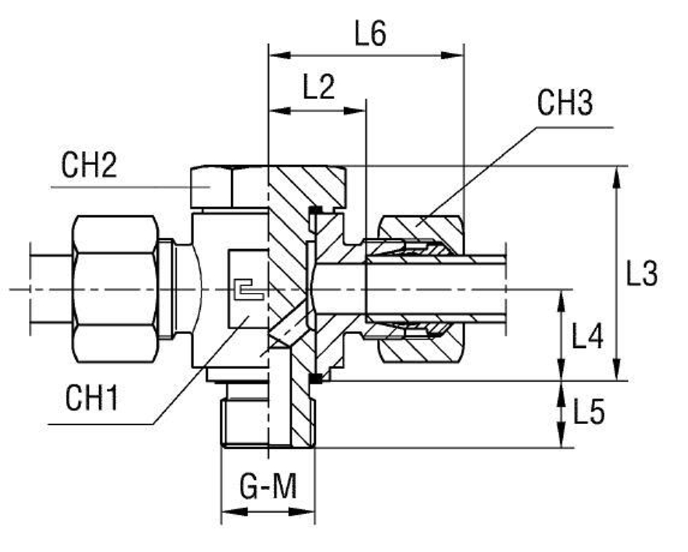 Соединение JTE DS12 BSP3/8" (в сборе)